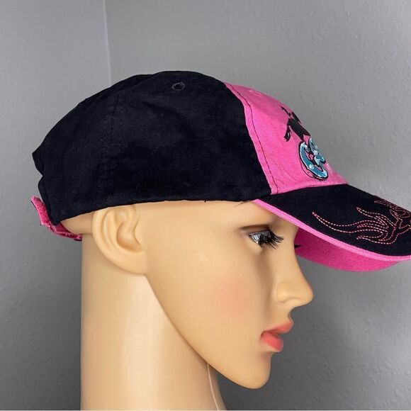 CSI Cowgirl Pink Black and Aqua Trucker Cap “So Many Cowboys So Little Rope” - Picture 3 of 11